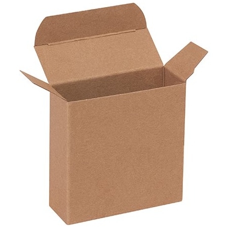 Bsc Preferred 3-1/2 x 1 1/4 x 3-1/2'' Kraft Reverse Tuck Folding Cartons, 1000PK RTS81